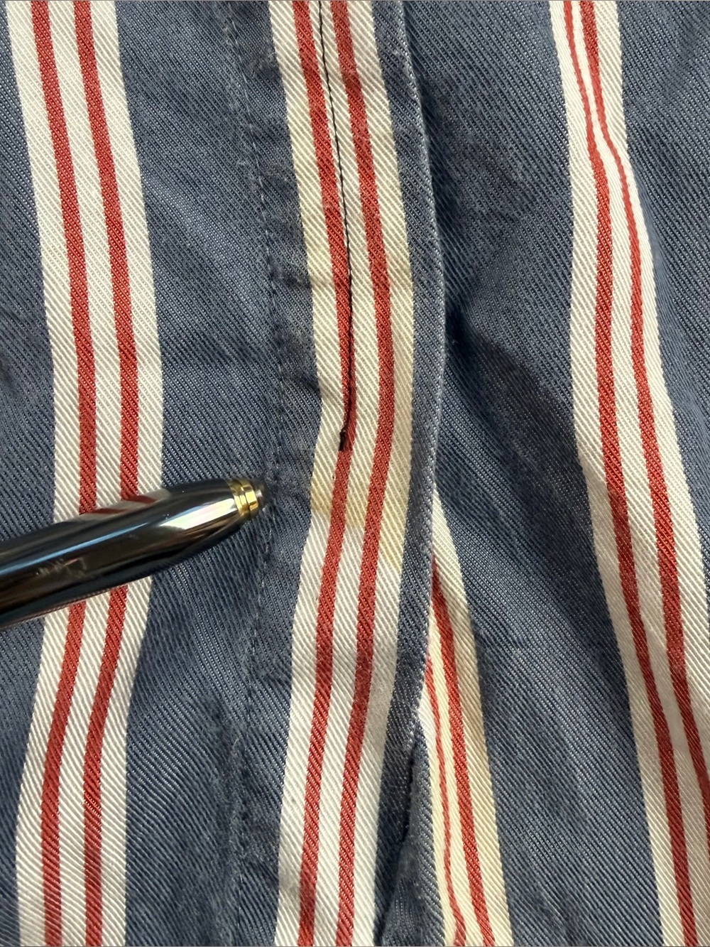 Marine Layer Blue and White Vertical Stripe Midi Skirt - Picture 3 of 8
